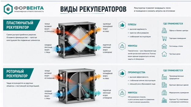 виды рекуператоров