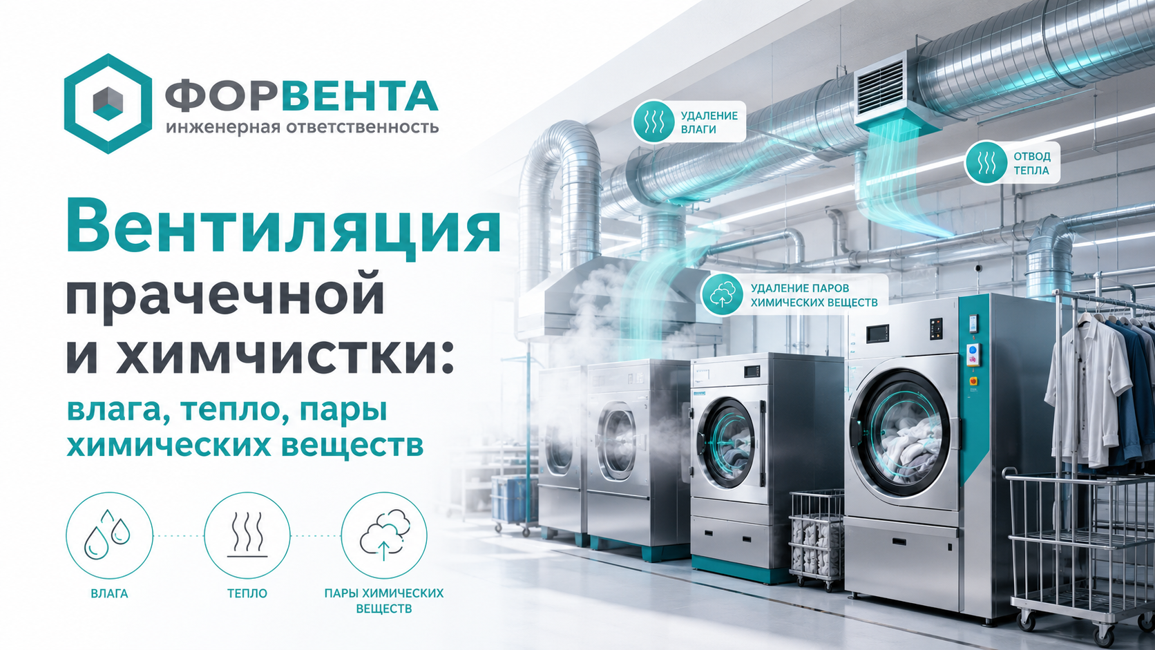 Вентиляция прачечной и химчистки