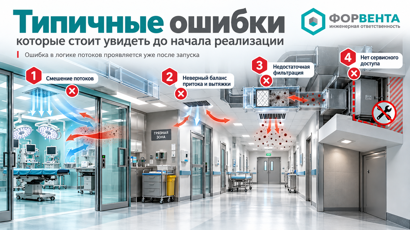 Типичные ошибки вентиляции медицинских клиник