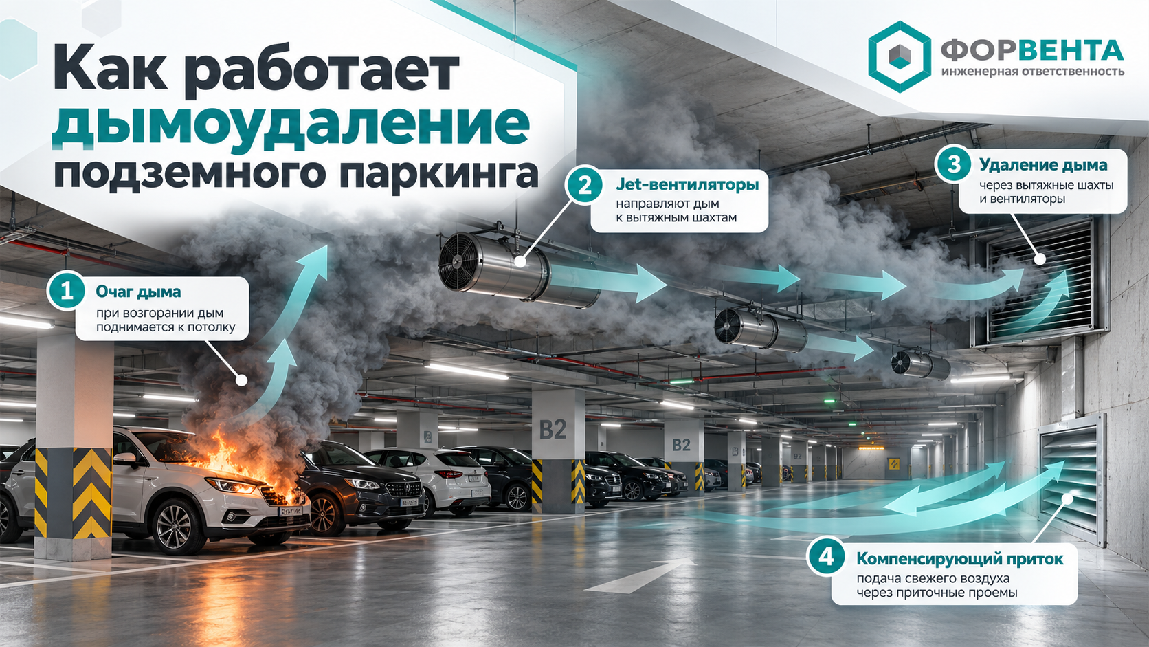 как работает вентиляция паркинга