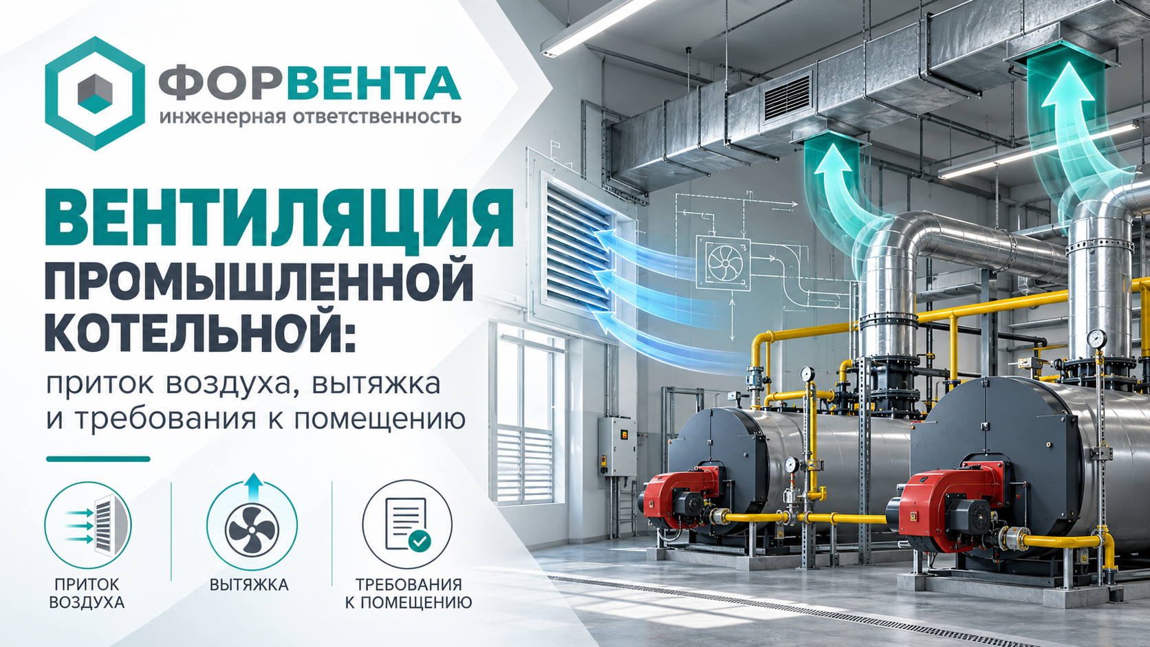 Вентиляция промышленной котельной